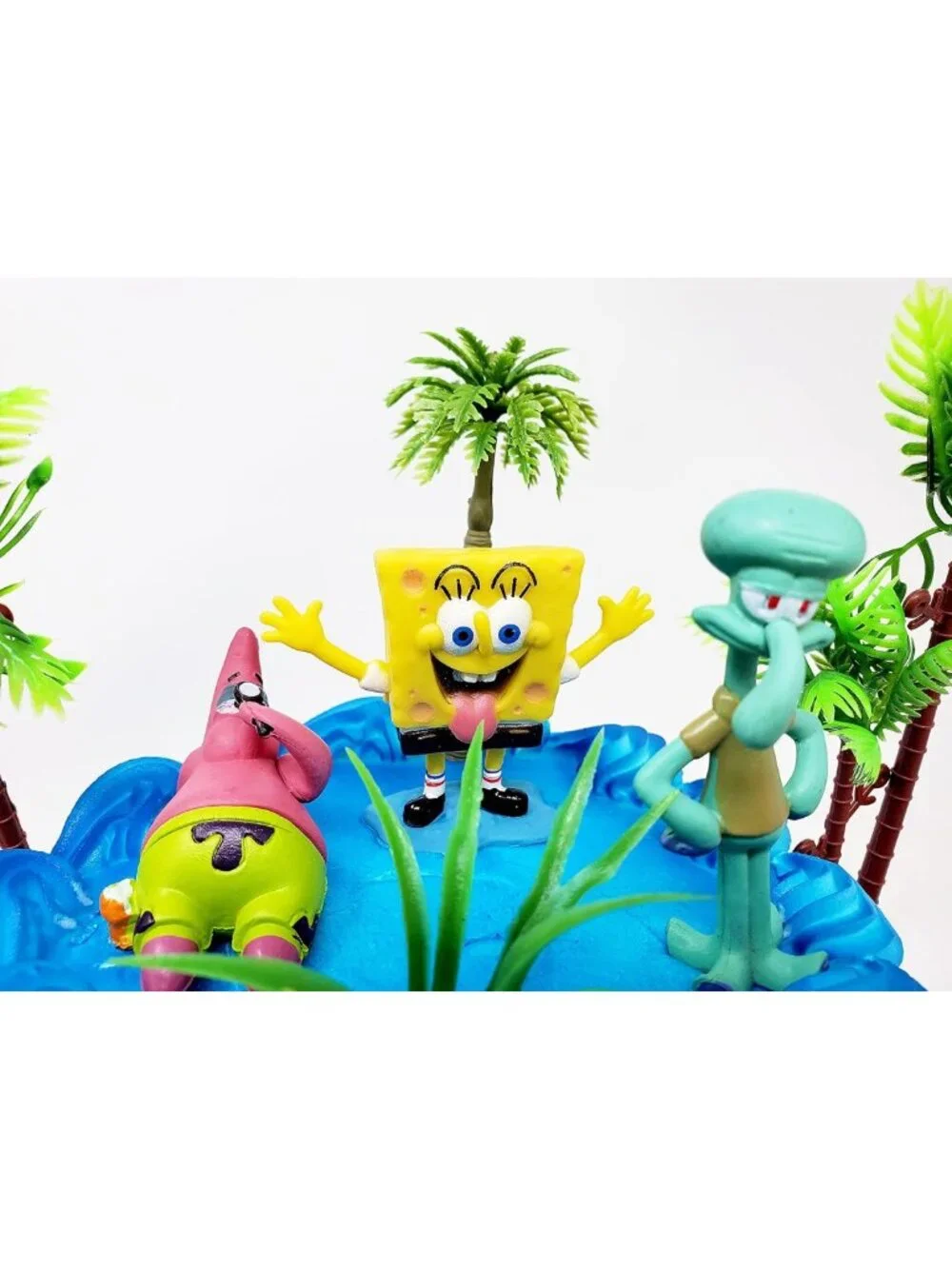 Colorful Spongebob Cake Topper Set for Birthday Parties - 12 Fun Figures